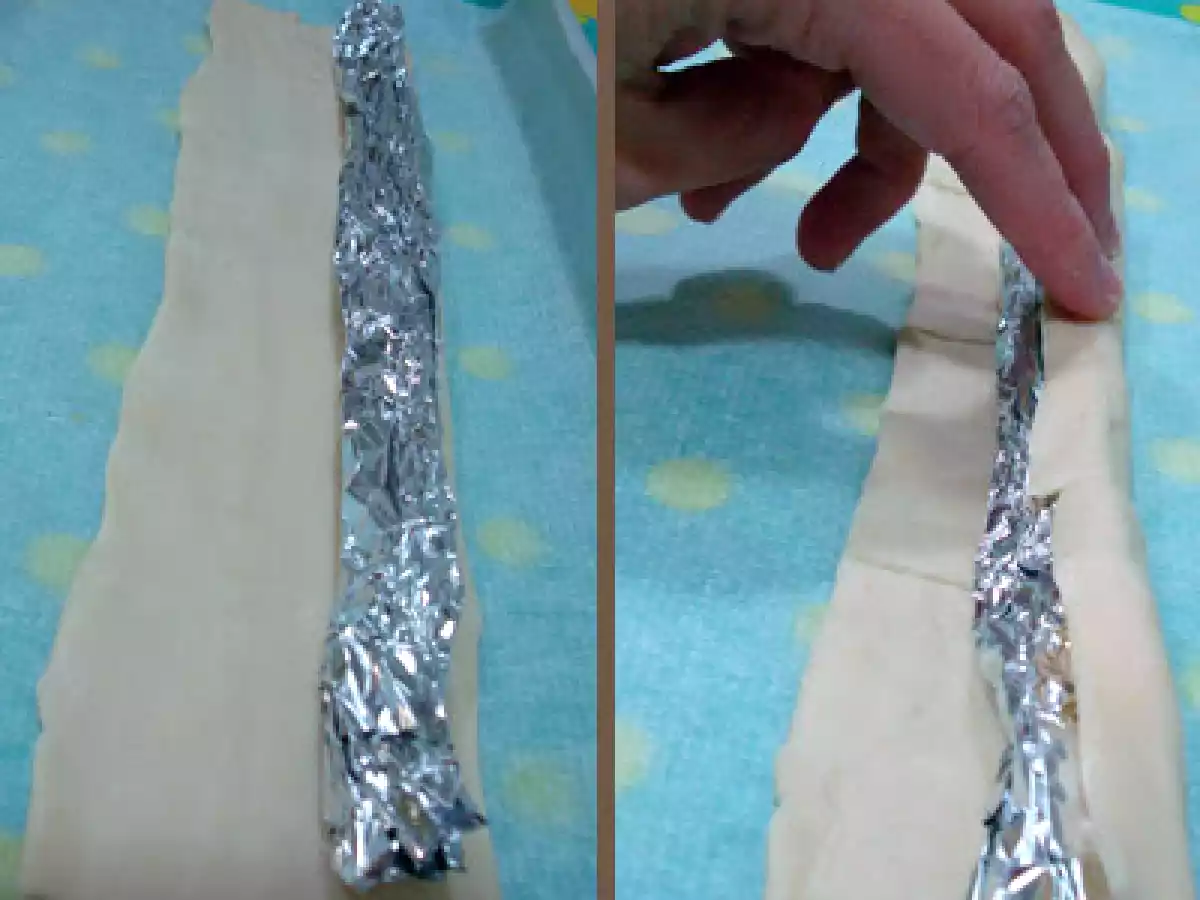 Aperitivo de Gorgonzola y nueces en rulos de hojaldre - foto 6