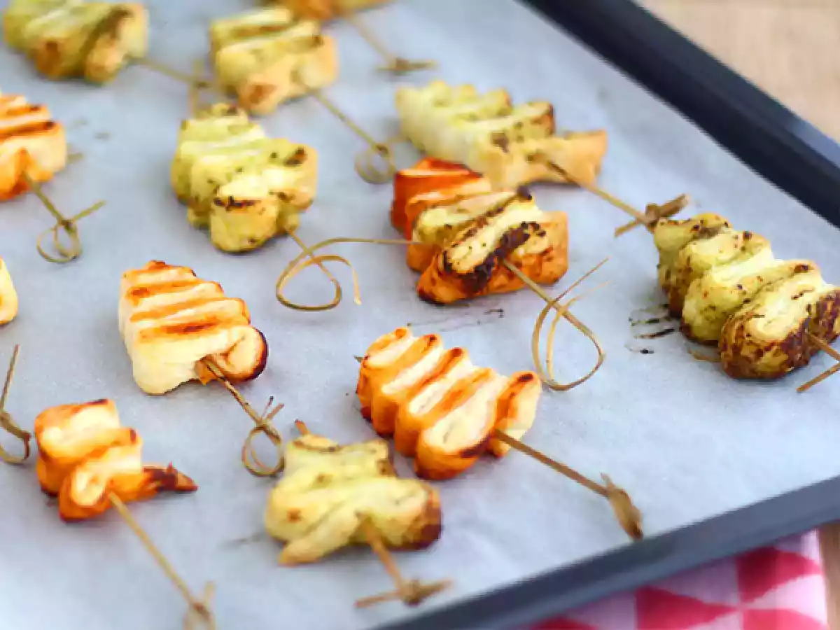 Arboles de Navidad de hojaldre con pesto - foto 2