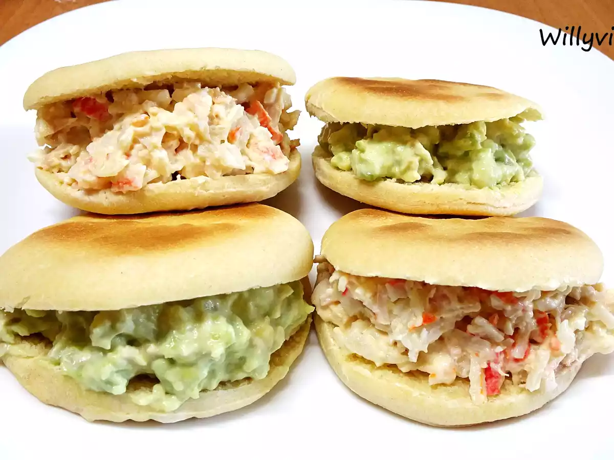 Arepas andinas con 2 rellenos