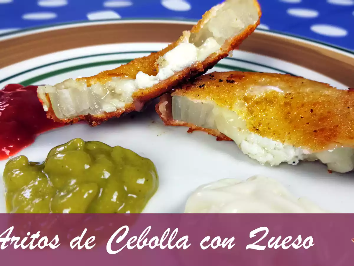 Aros de cebolla con queso | Aperitivos de navidad fáciles y rápidos