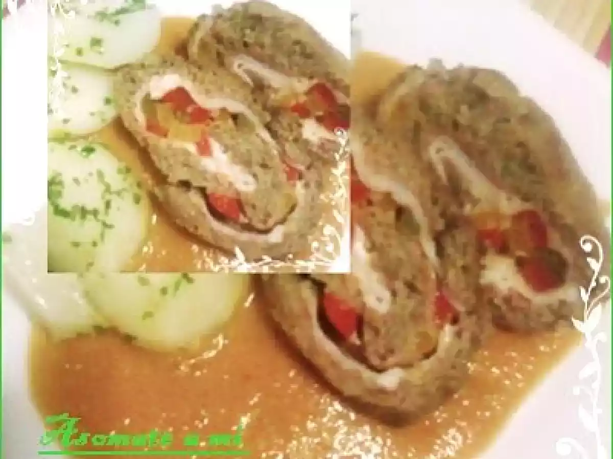 Arrollado de carne picada