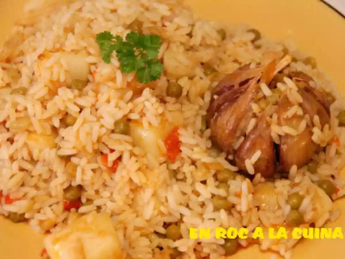 ARRÒS AMB SÈPIA I VERDURES