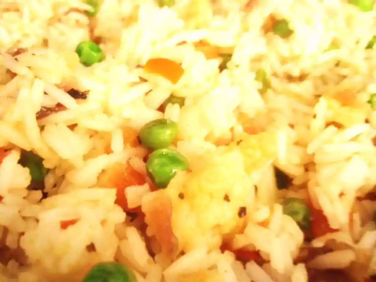 Arròs basmati amb verdures al curri / Arroz basmati con verduras al curry