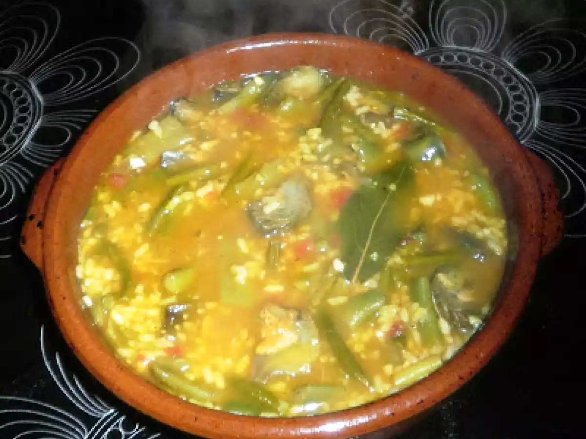 Arròs caldós de la iaia en verduretes