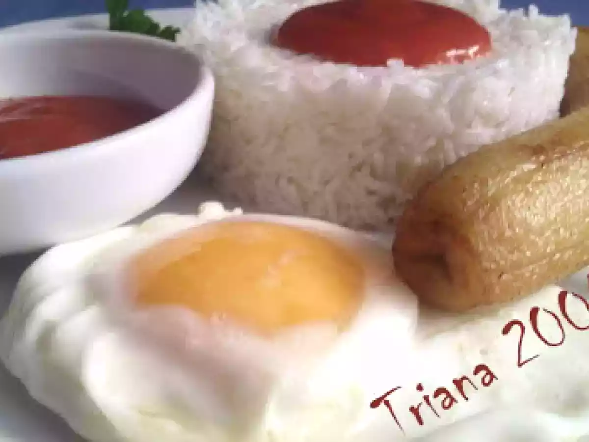 Arroz a la cubana con huevo y plátano - foto 2
