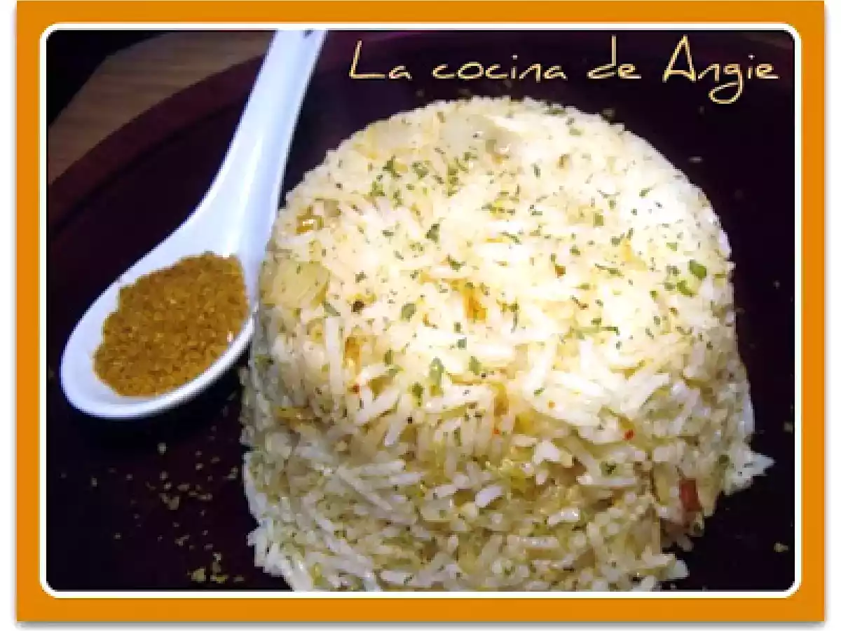 Arroz basmati con curry malayo