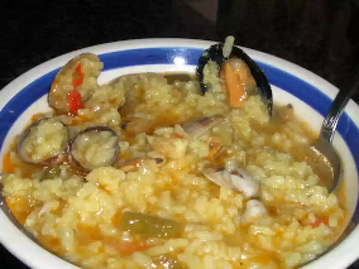 ARROZ CALDOSO CON BACALAO.