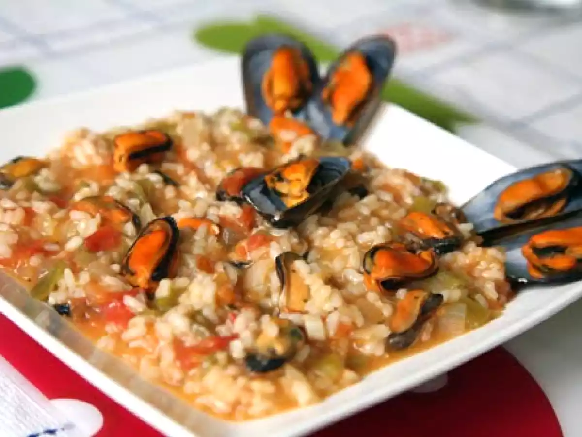 Arroz caldoso con mejillones