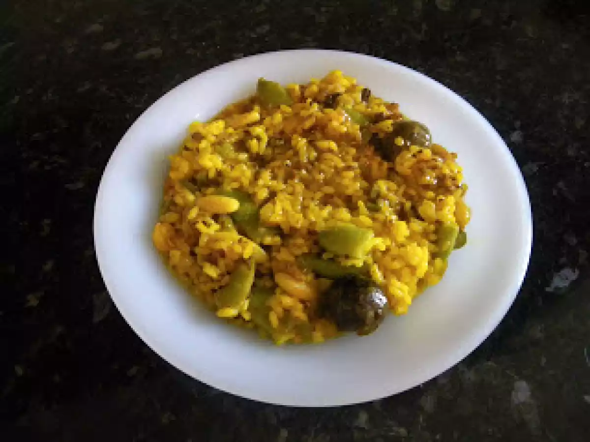 Arroz caldoso con morcillas Ríos.