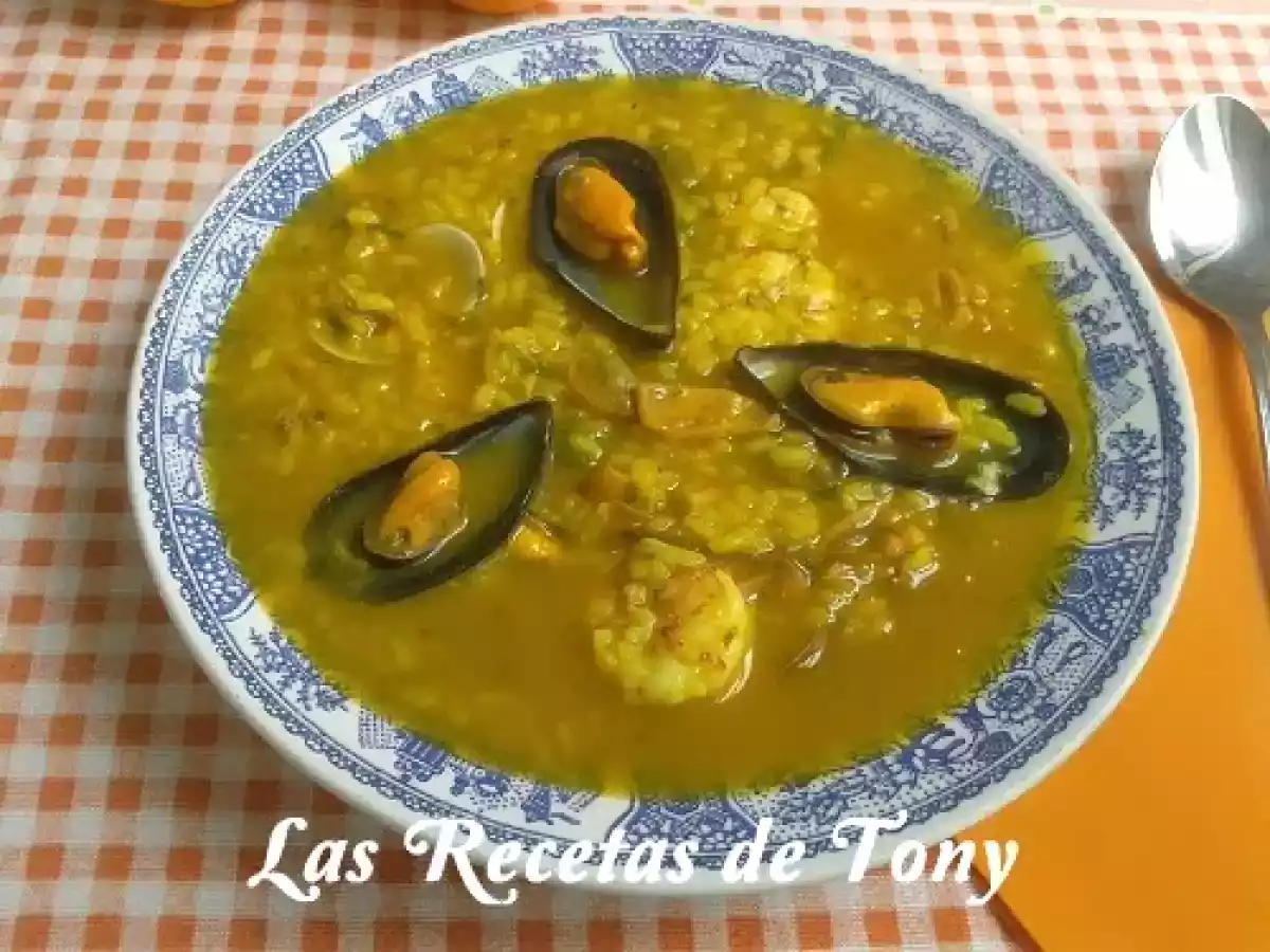 Arroz Caldoso con Potas y Gambon