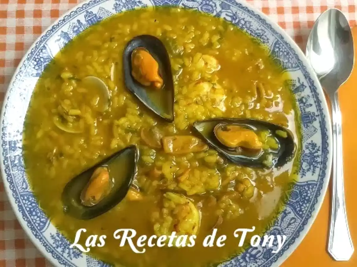 Arroz Caldoso con Potas y Gambon - foto 2