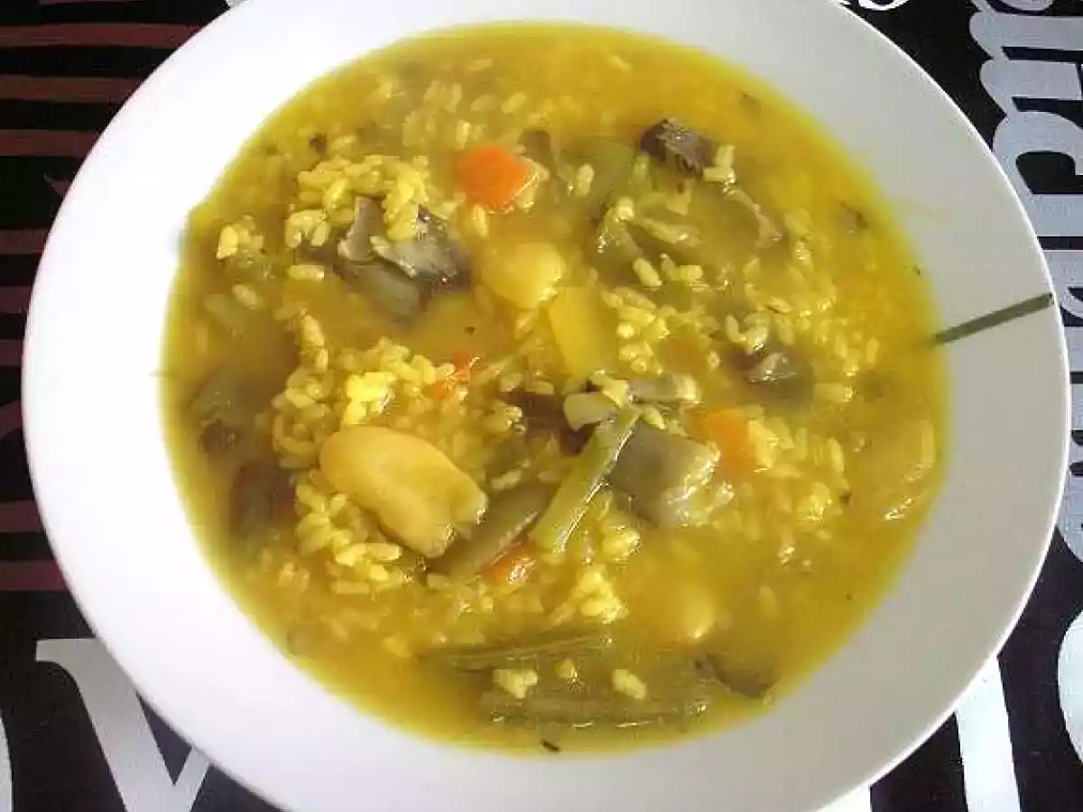 Arroz caldoso de la huerta
