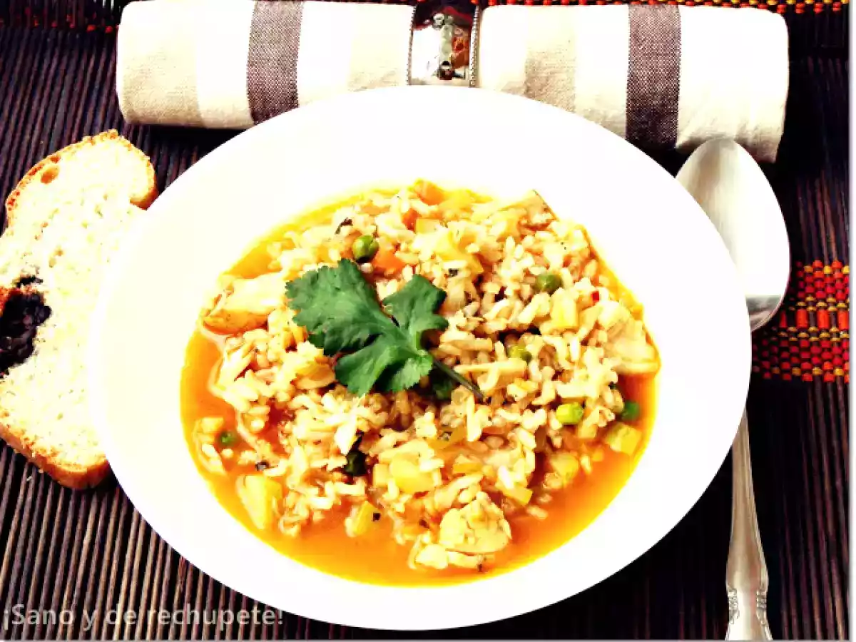 Arroz caldoso de pescado (receta de aprovechamiento)