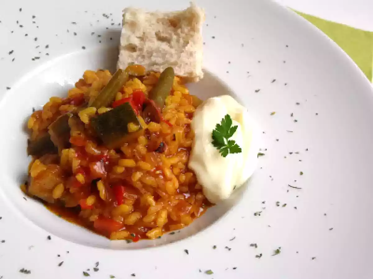 Arroz caldoso de verduras variadas - foto 2