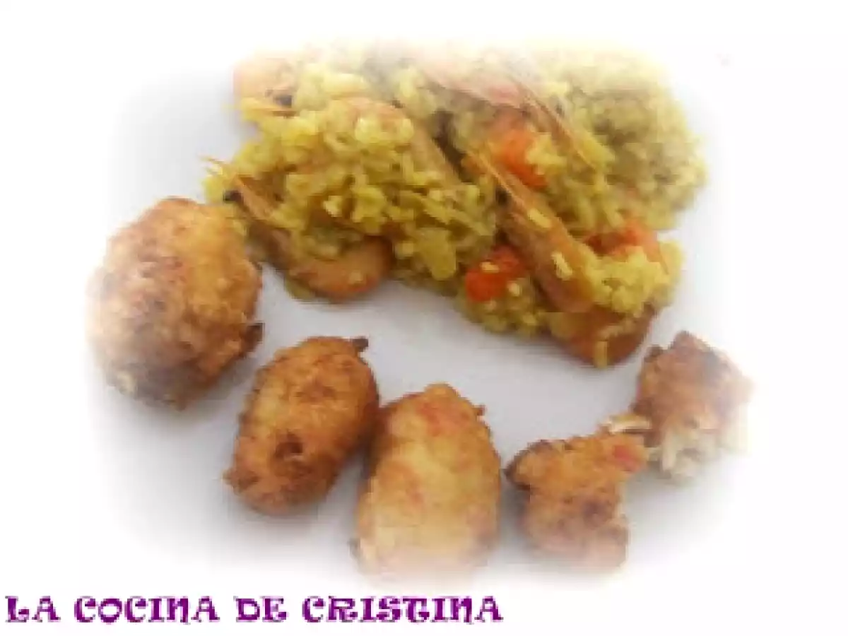 ARROZ CAMPESTRE AL CURRY Y CROQUETAS DE SURIMI