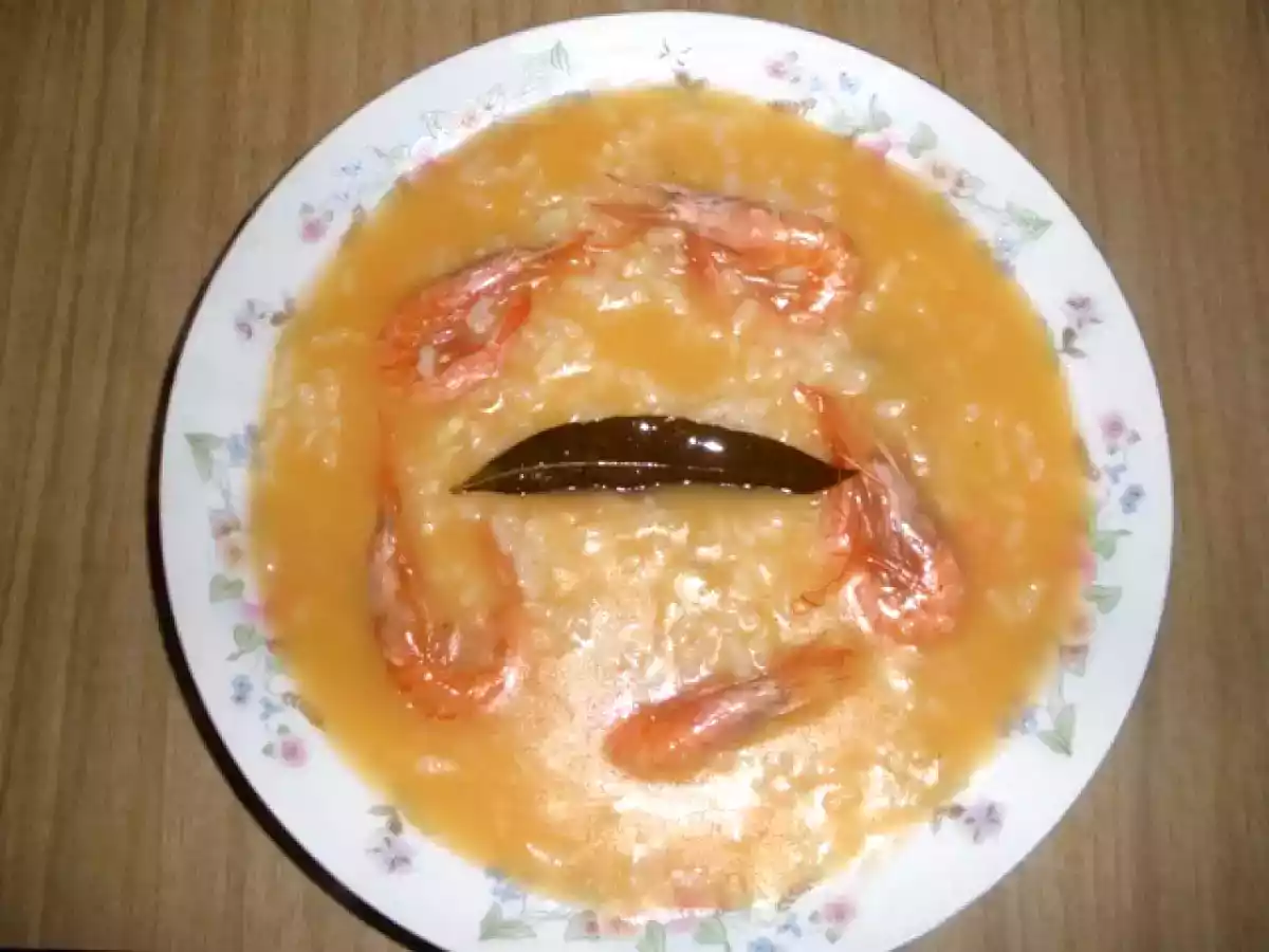 Arroz con aceite crudo