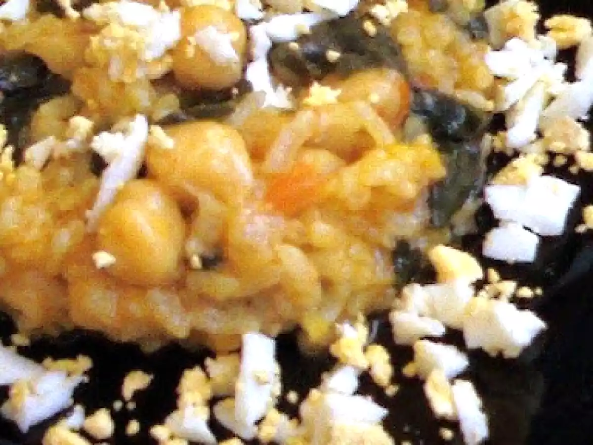 Arroz con bacalao, garbanzos y espinacas - foto 2