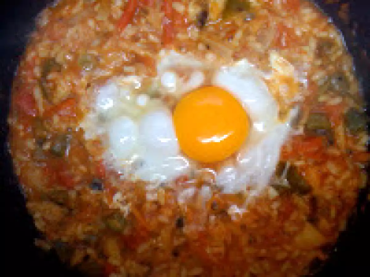 Arroz con bacalao y huevo - foto 2