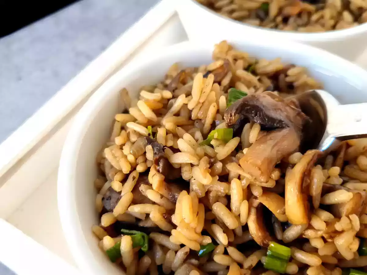 Arroz con champiñones