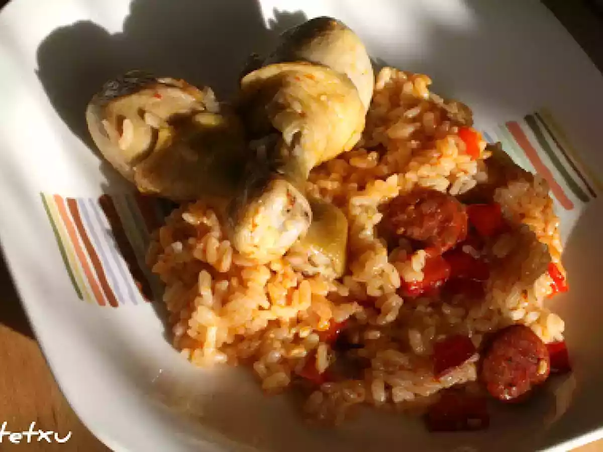 Arroz con Chori-Pollo, Paso a Paso (fussioncook)