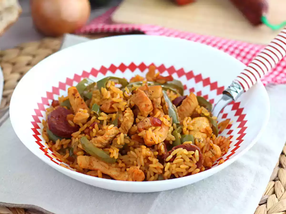 Arroz con chorizo y azafrán (en olla express) - foto 4