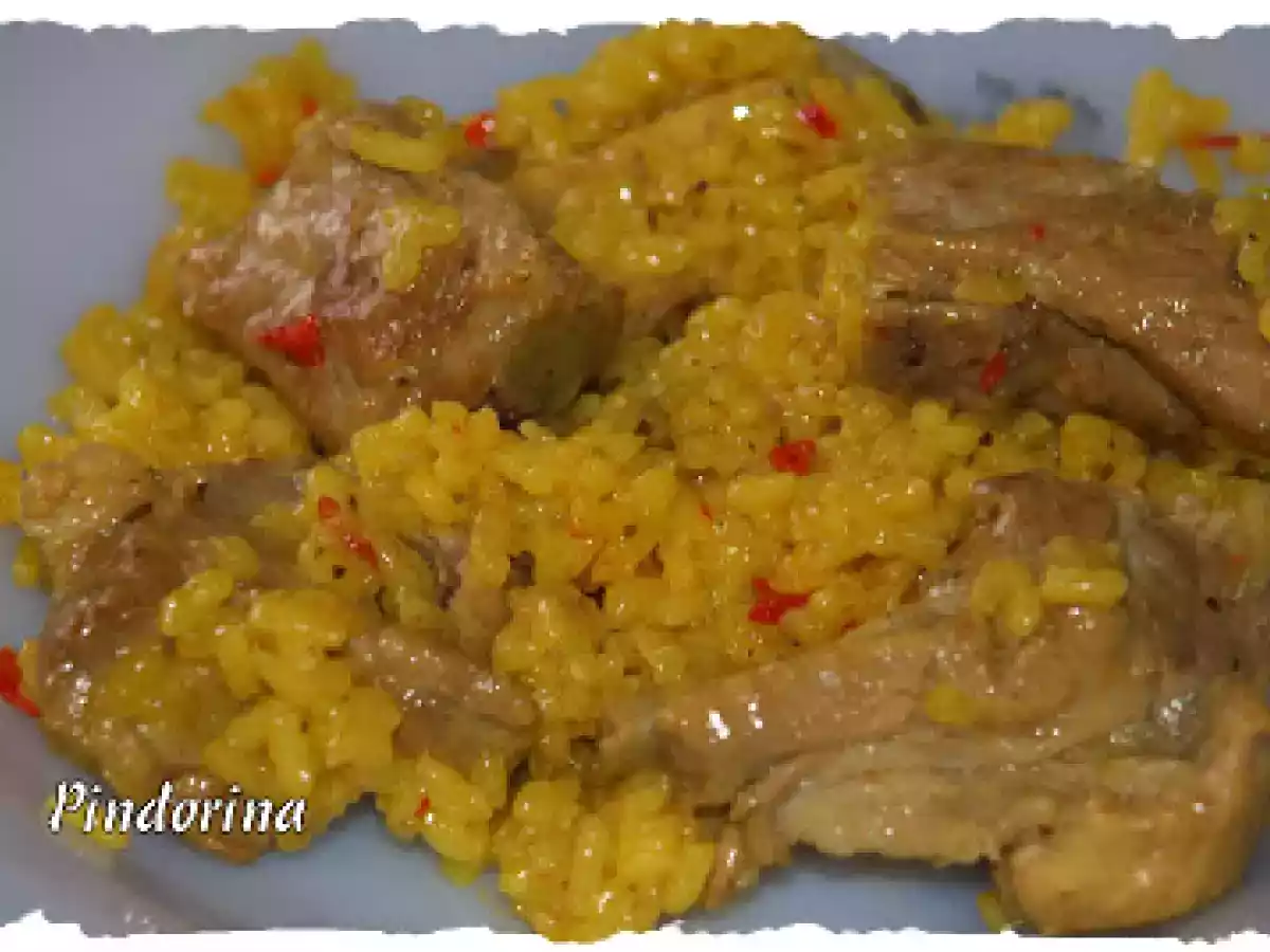 Arroz con costillas a la turca