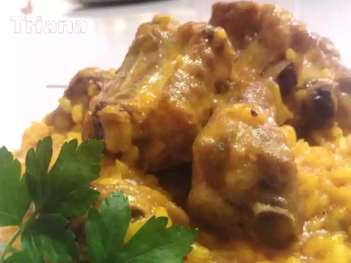 Arroz con costillas de cerdo iberico