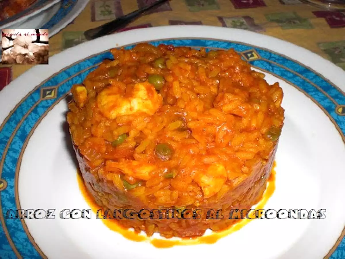 ARROZ CON LANGOSTINOS AL MICROONDAS - foto 2