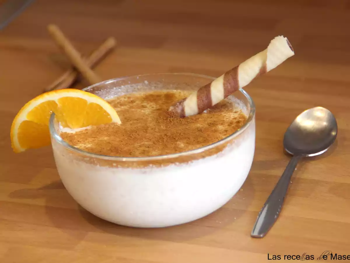 Arroz con leche al microondas