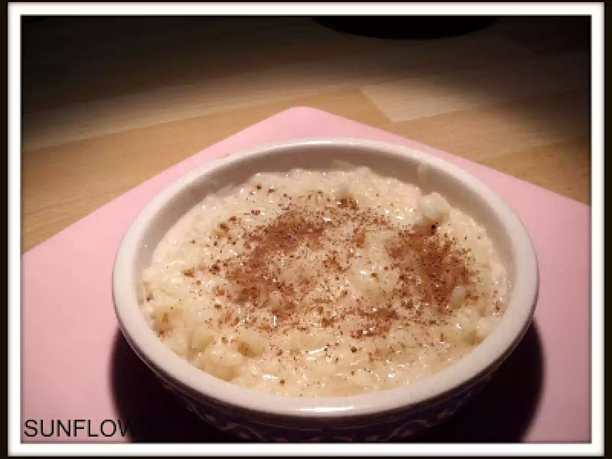 Arroz con leche con y sin azúcar