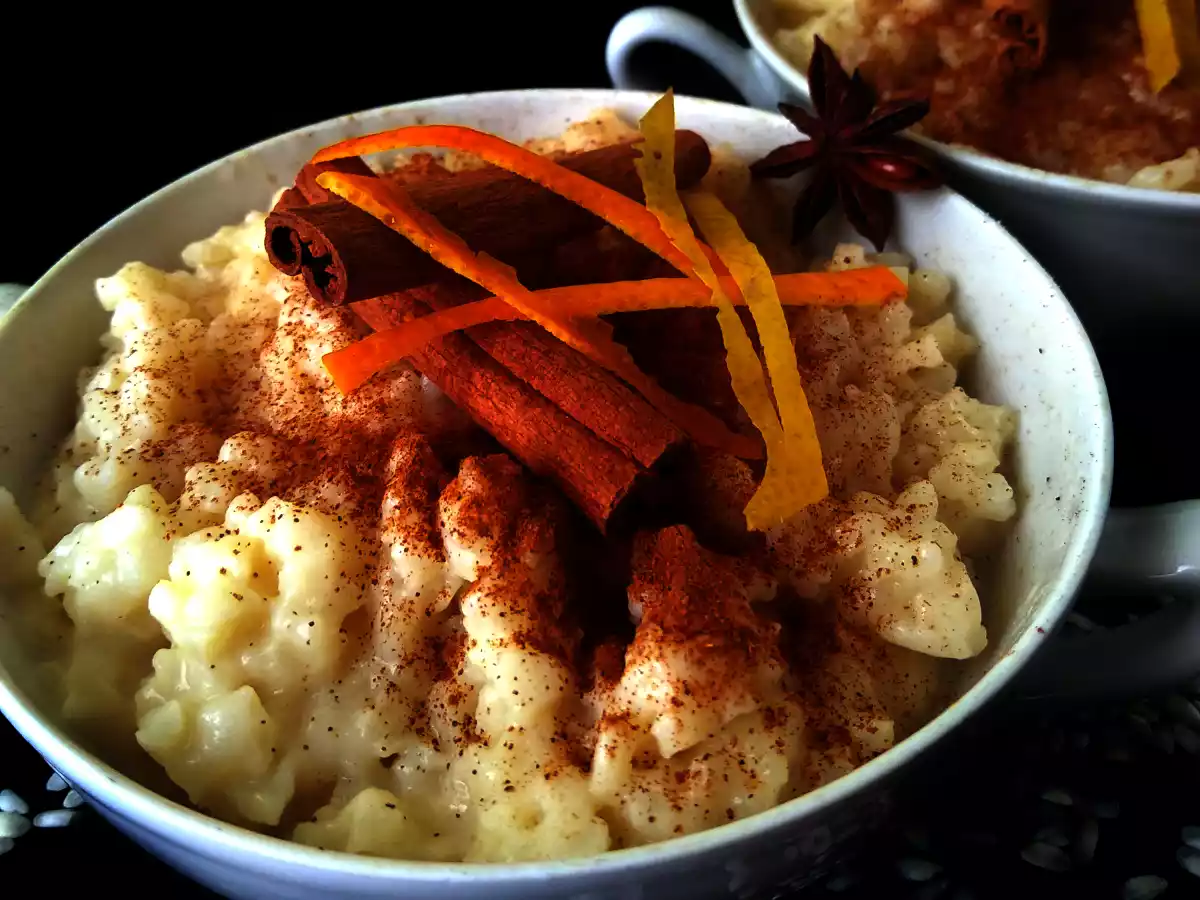 Arroz con leche vegano {en olla rápida}