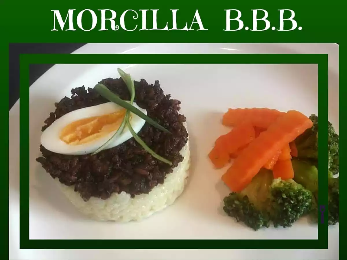 Arroz con morcilla y verduras B.B.B
