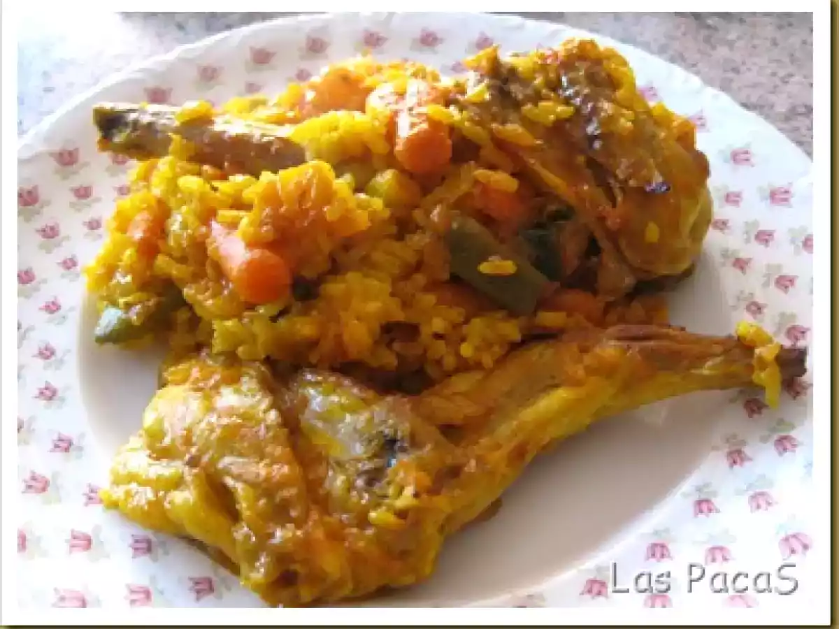 Arroz con Paletillas de conejo y Verduras