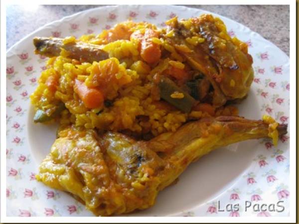 Arroz con Paletillas de conejo y Verduras