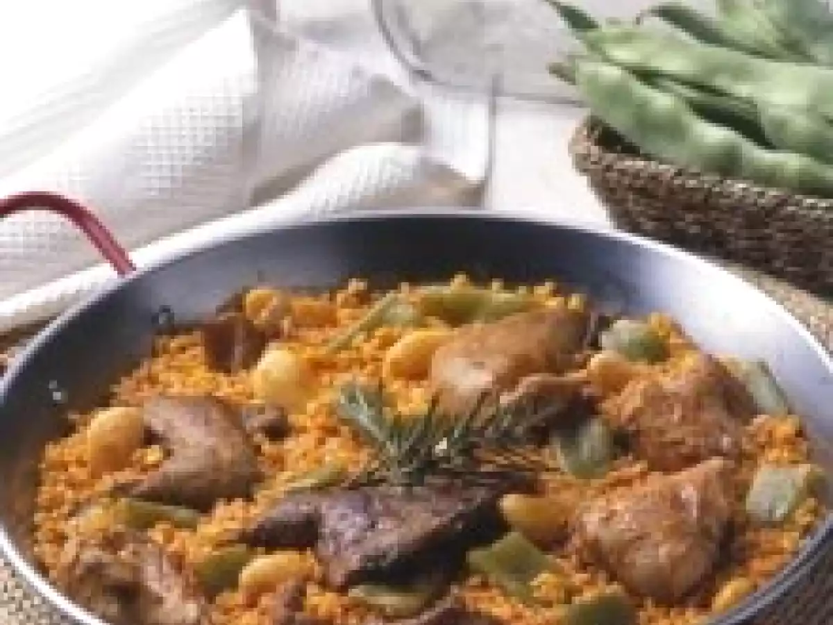 Arroz con perdiz y conejo de monte