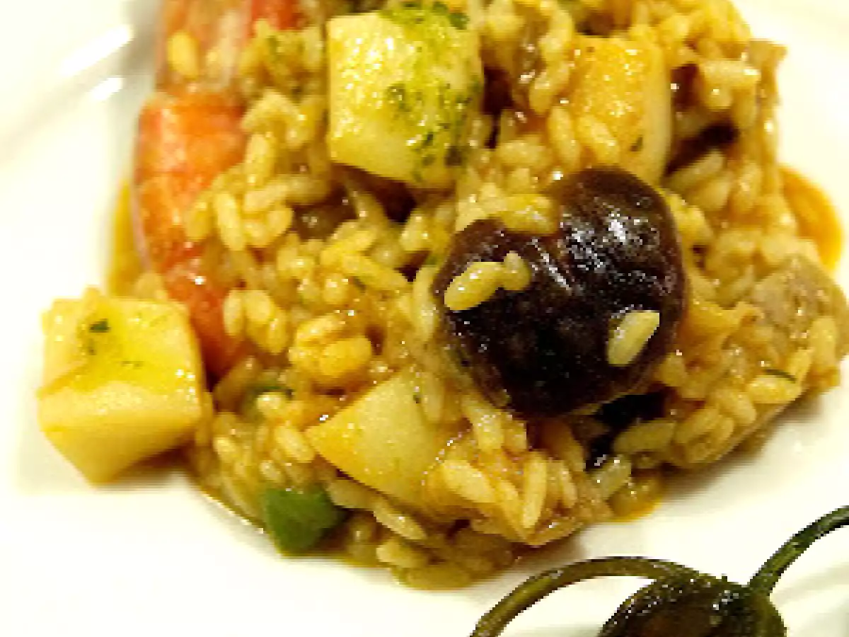 Arroz con pimientos de Padrón