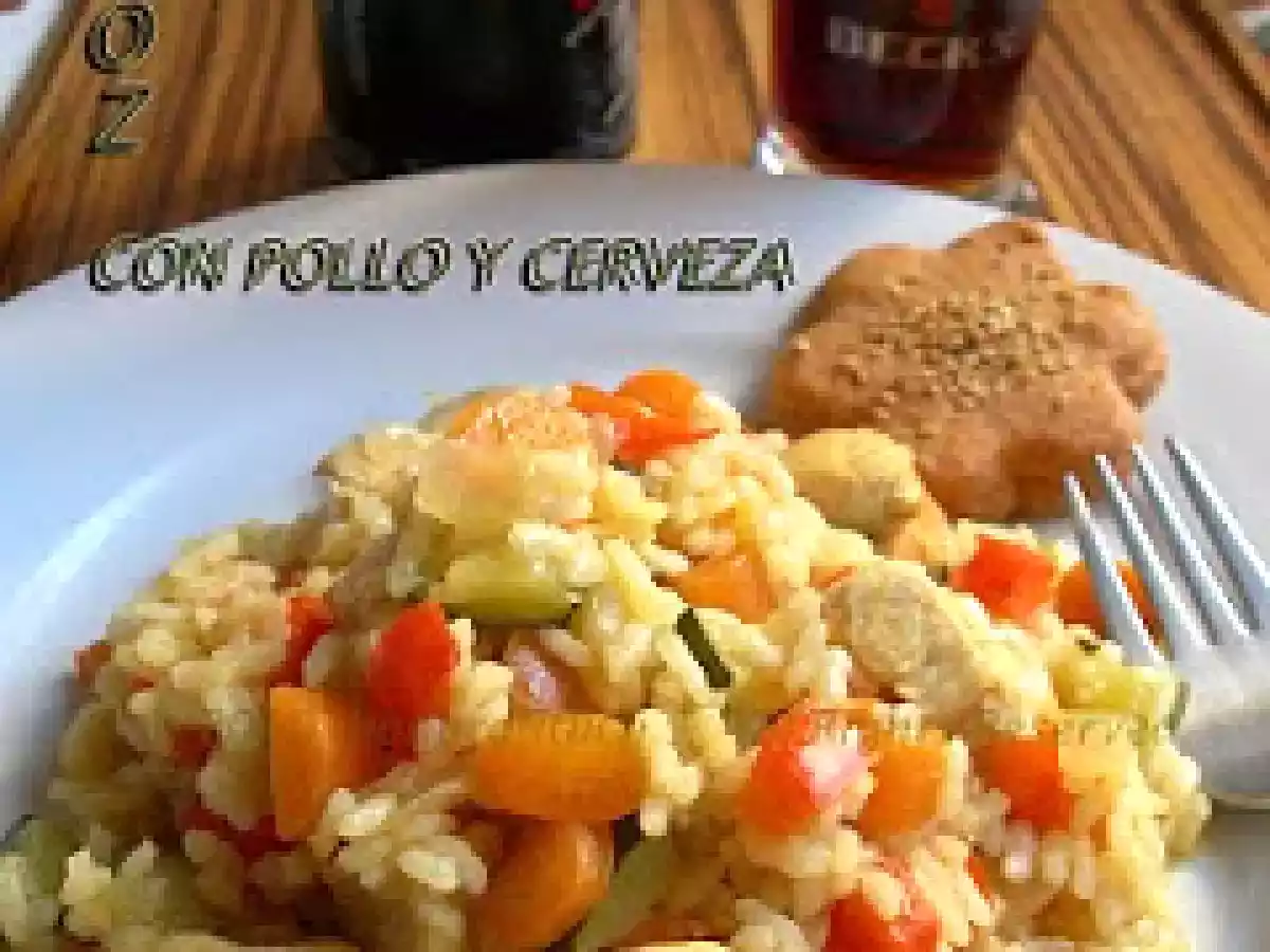Arroz con pollo y cerveza