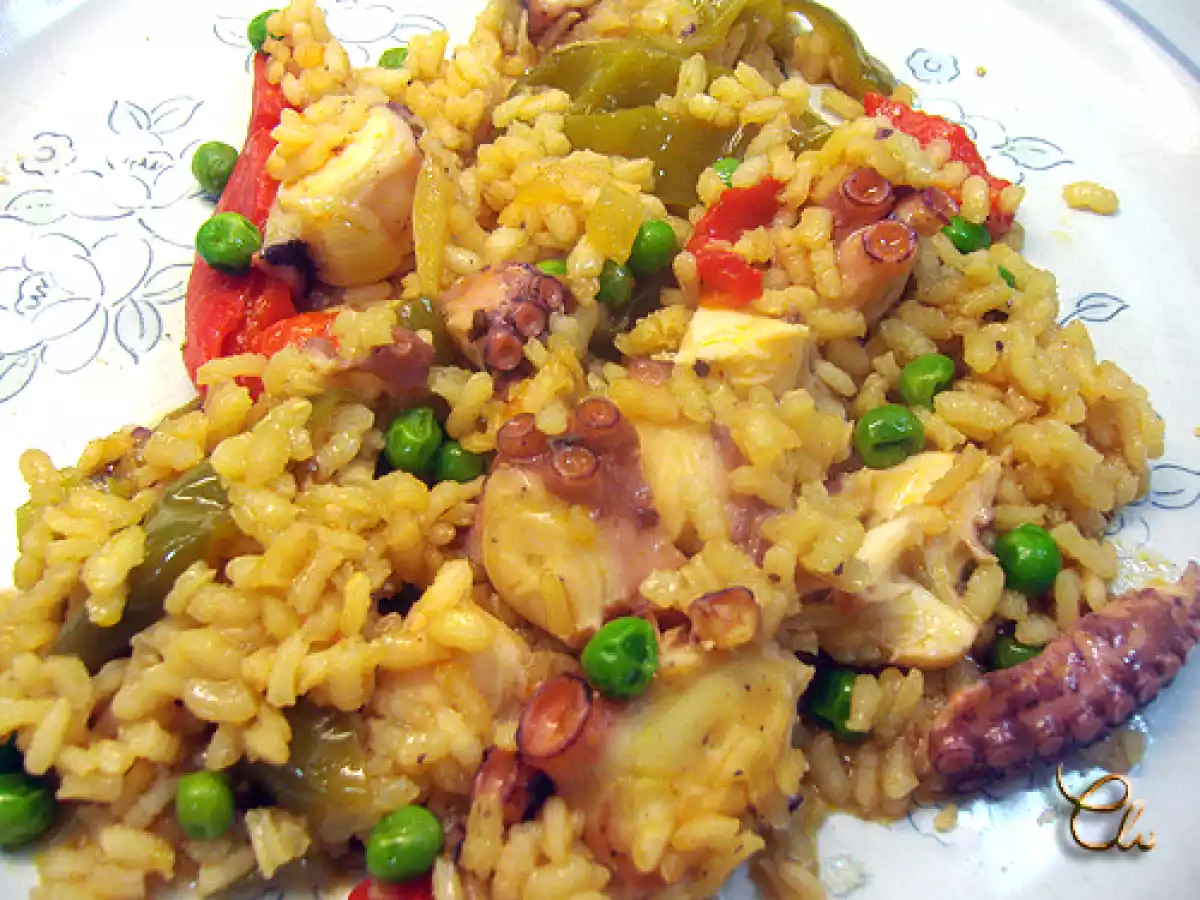 Arroz con pulpo