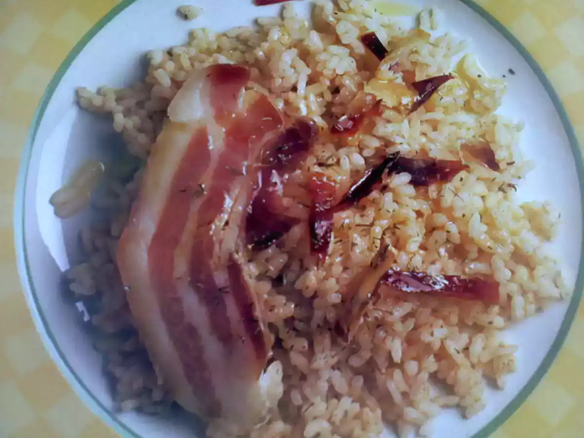Arroz con tocino