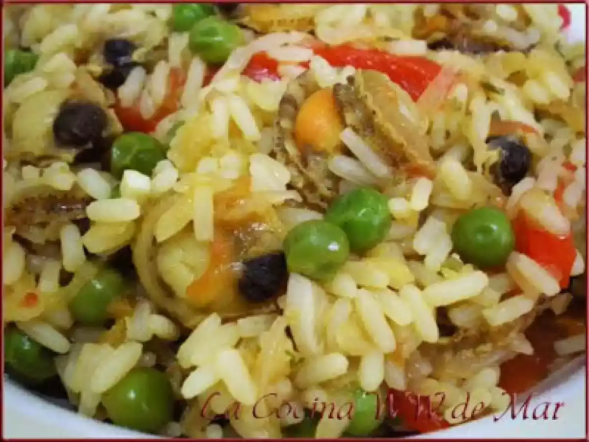 Arroz con zamburiñas