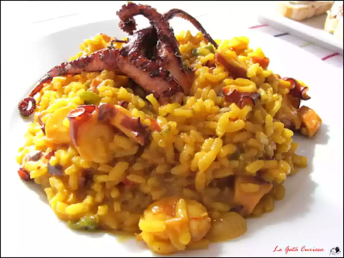 ARROZ CREMOSO CON GAMBAS Y PULPO