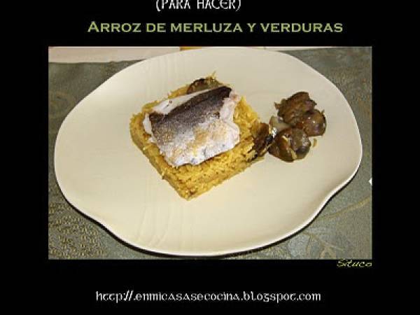 Arroz de merluza y verduras