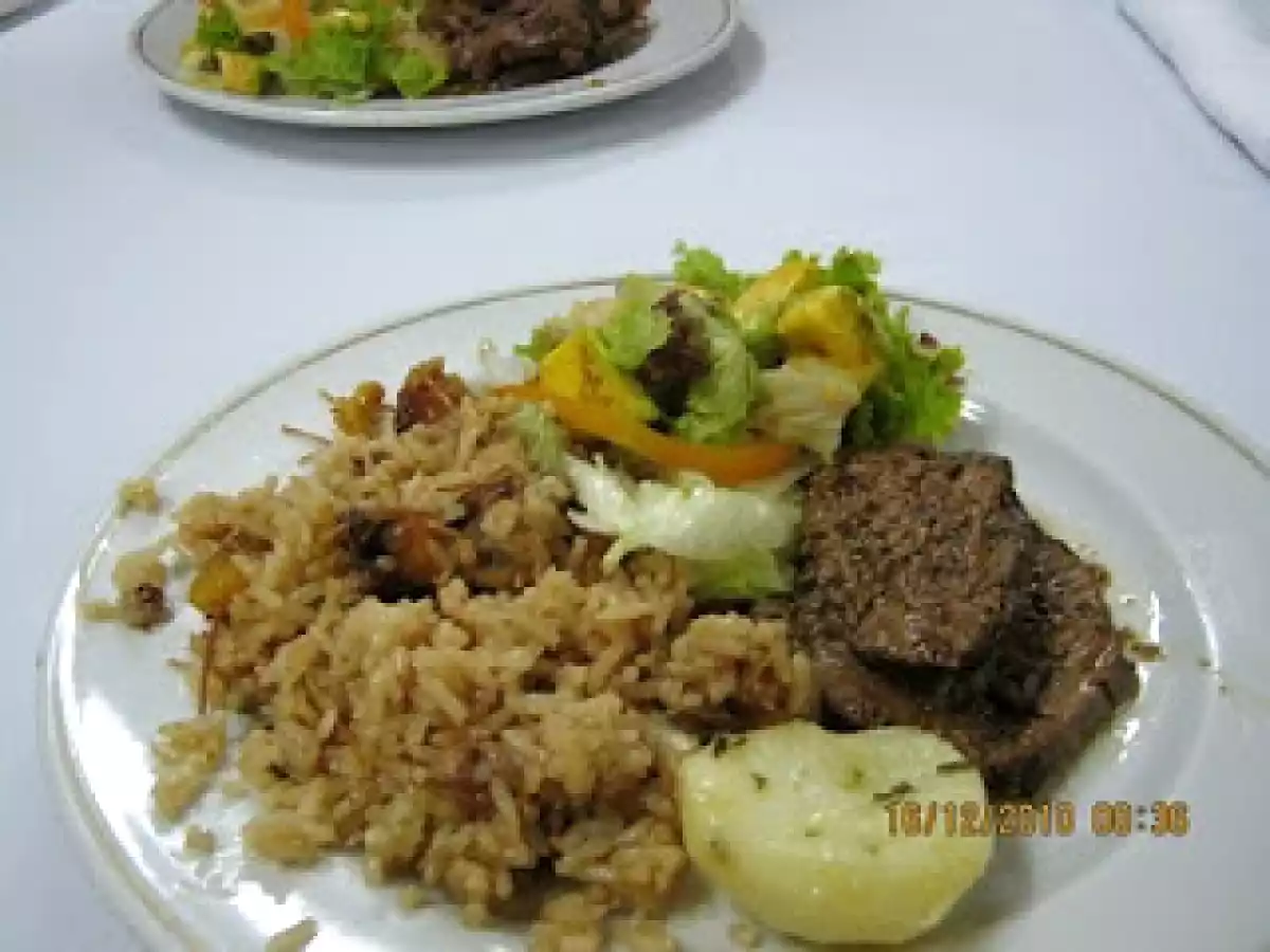 Arroz de plátano maduro