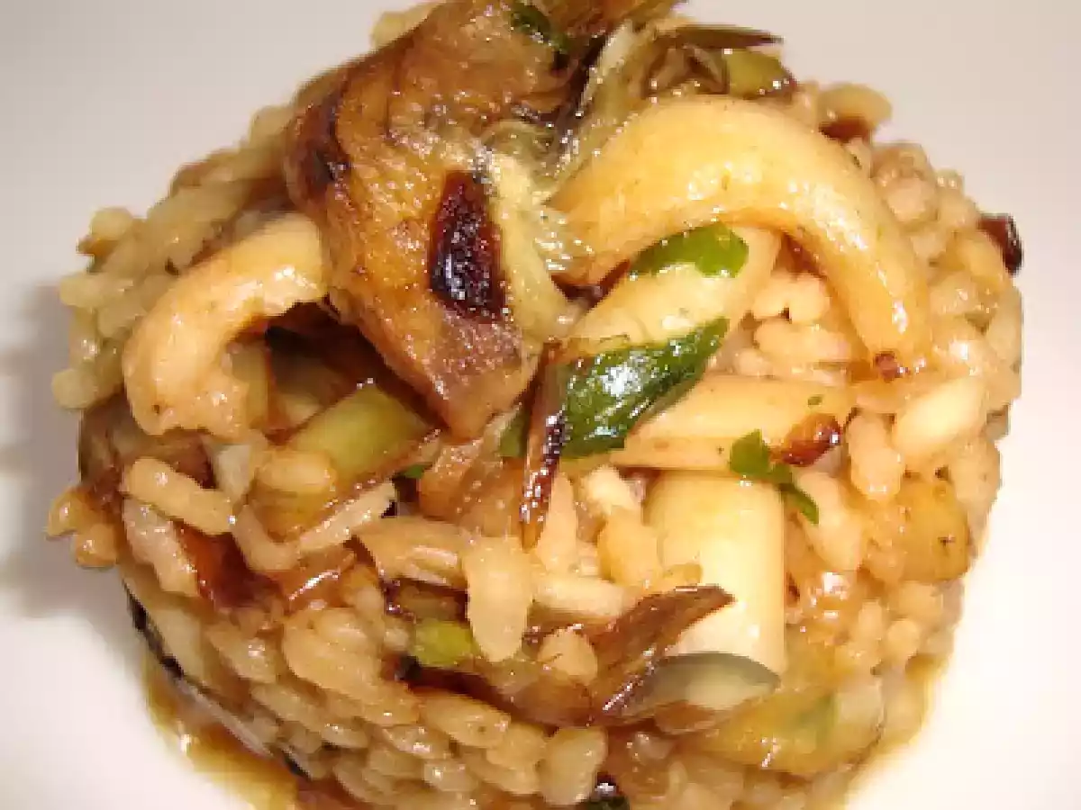 Arroz de sepia y alcachofas