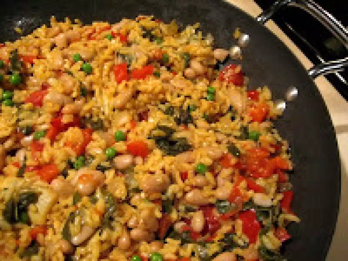 Arroz guisado con verduras