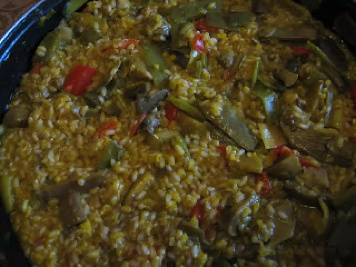 Arroz integral con verduras