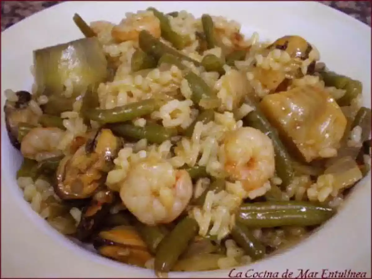 Arroz marinero con verduras
