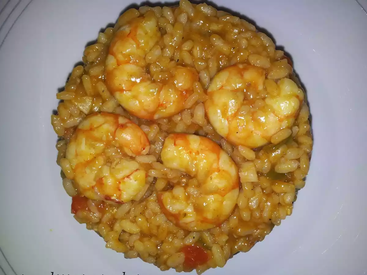 Arroz meloso con gambas
