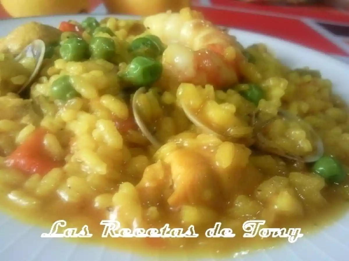Arroz meloso con gambas y almejas - foto 2