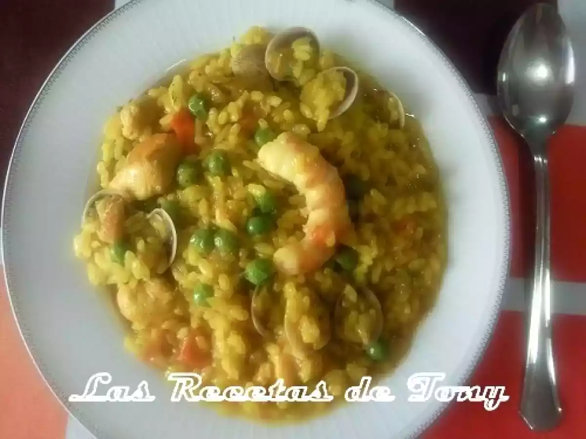 Arroz meloso con gambas y almejas - foto 3